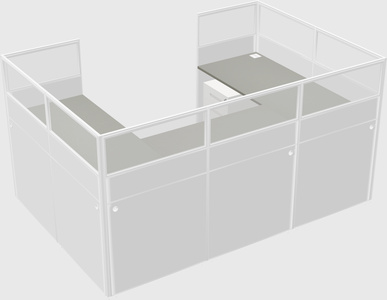 U-shaped cubicle