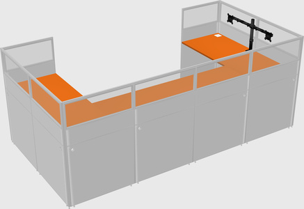 Cabine en u