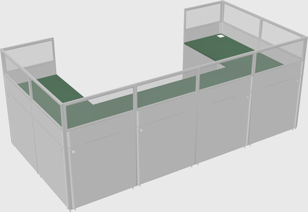 U-shaped cubicle