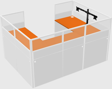 U-shaped cubicle
