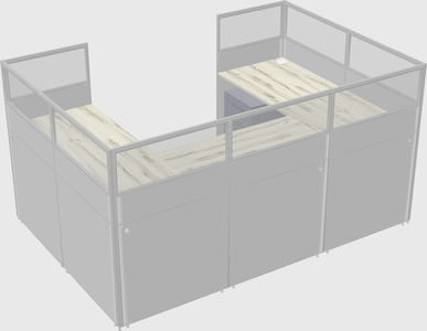 Cabine en u