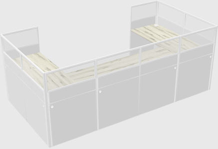 U-shaped cubicle