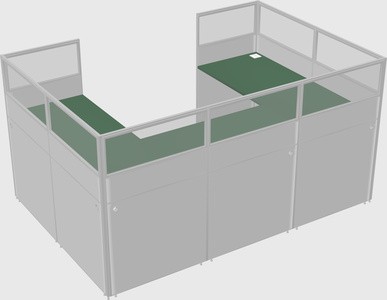 U-shaped cubicle
