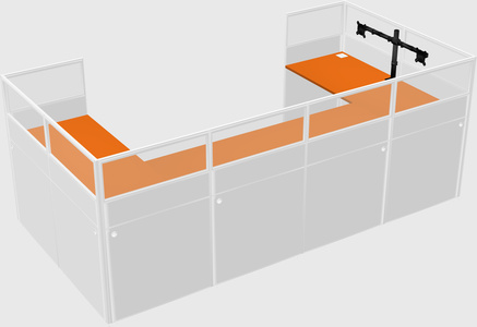 U-shaped cubicle