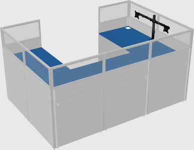 Cabine en u