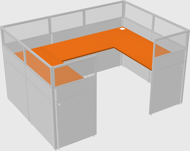 U-shaped cubicle
