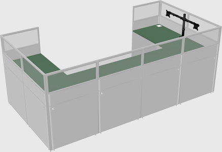 Cabine en u