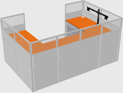 Cabine en u