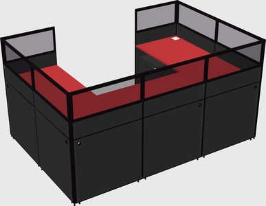 U-shaped cubicle