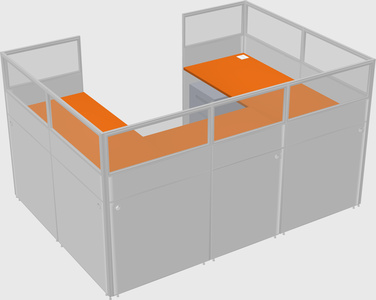 U-shaped cubicle