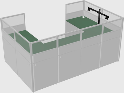 U-shaped cubicle
