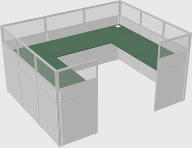 U-shaped cubicle