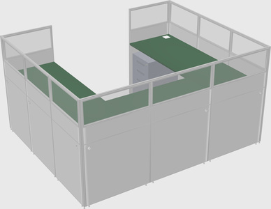 U-shaped cubicle