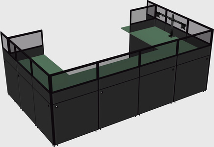 Cabine en u