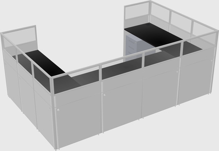 U-shaped cubicle