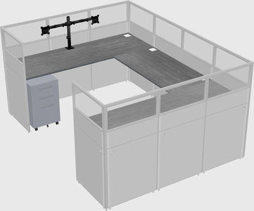 U-shaped cubicle
