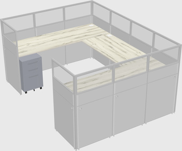 U-shaped cubicle