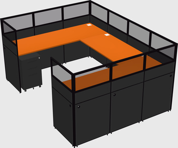 U-shaped cubicle
