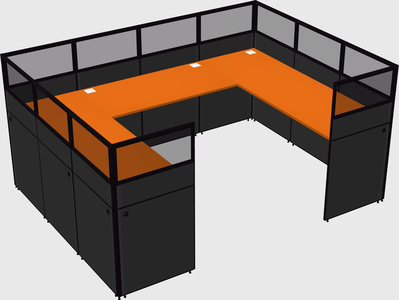 U-shaped cubicle