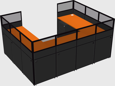 U-shaped cubicle