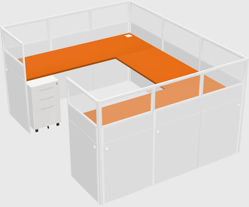 U-shaped cubicle