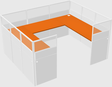 U-shaped cubicle