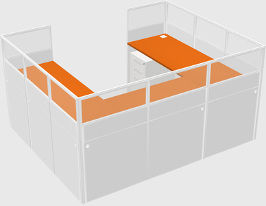 U-shaped cubicle