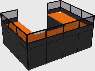 U-shaped cubicle
