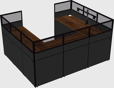U-shaped cubicle