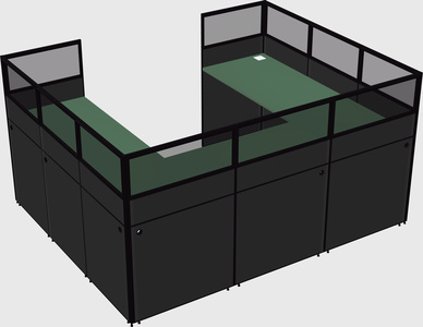 U-shaped cubicle