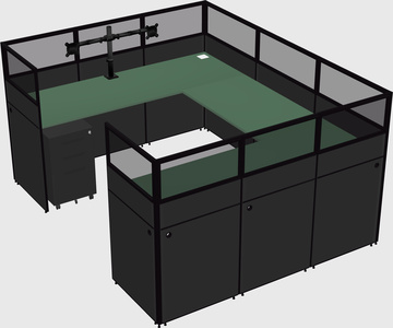 U-shaped cubicle