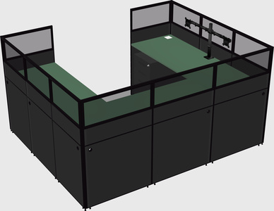 U-shaped cubicle