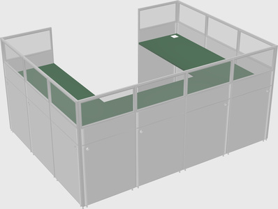U-shaped cubicle