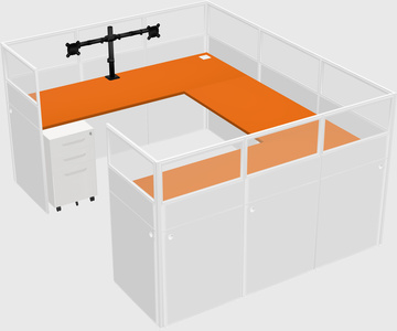 U-shaped cubicle