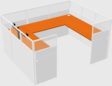 U-shaped cubicle