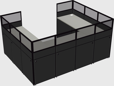 U-shaped cubicle