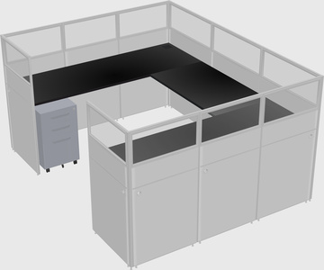 U-shaped cubicle