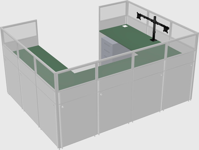 Cabine en u
