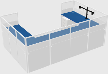 U-shaped cubicle