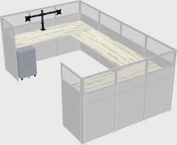 U-shaped cubicle