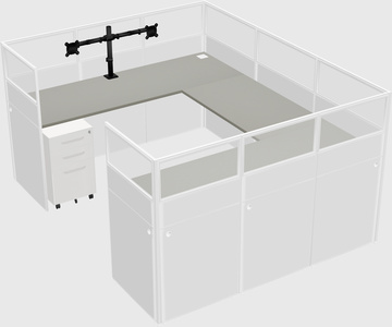 U-shaped cubicle