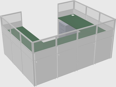 U-shaped cubicle