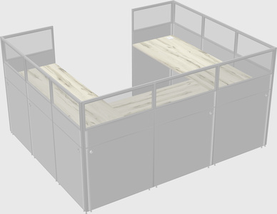 Cabine en u