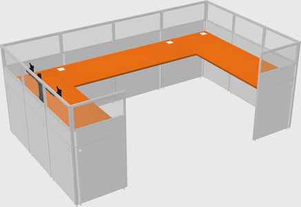 U-shaped cubicle