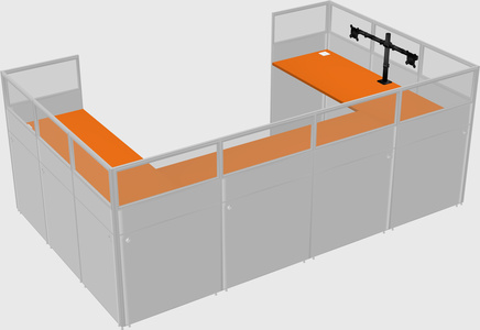 U-shaped cubicle