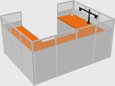 U-shaped cubicle