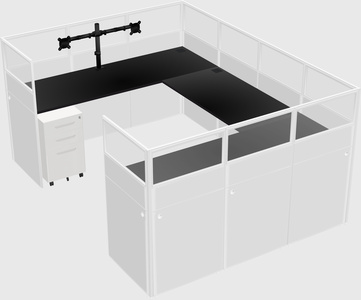 U-shaped cubicle