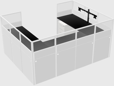 U-shaped cubicle