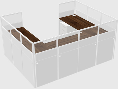 U-shaped cubicle