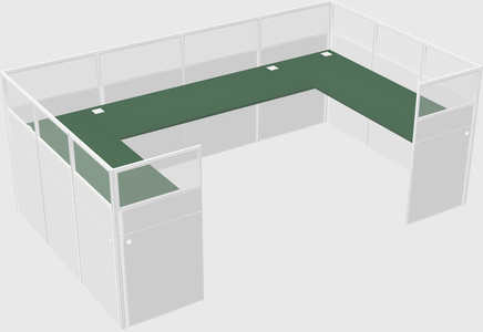 U-shaped cubicle